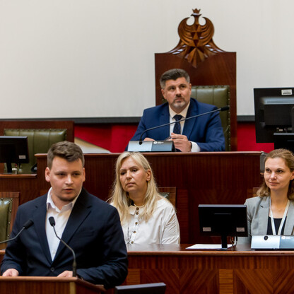 Inauguracyjna Sesja Młodzieżowego Sejmiku Województwa Śląskiego kadencji 2024-2026. fot. Tomasz Żak / UMWS