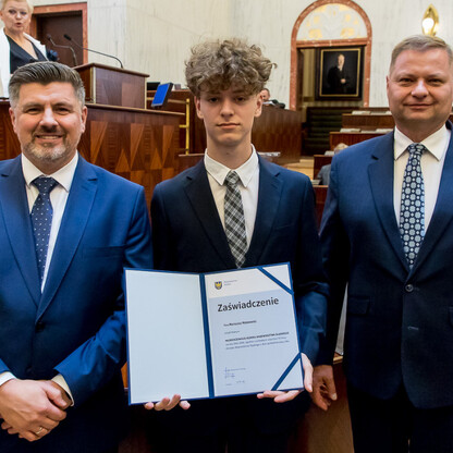Inauguracyjna Sesja Młodzieżowego Sejmiku Województwa Śląskiego kadencji 2024-2026. fot. Tomasz Żak / UMWS