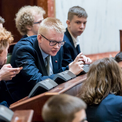 Inauguracyjna Sesja Młodzieżowego Sejmiku Województwa Śląskiego kadencji 2024-2026. fot. Tomasz Żak / UMWS