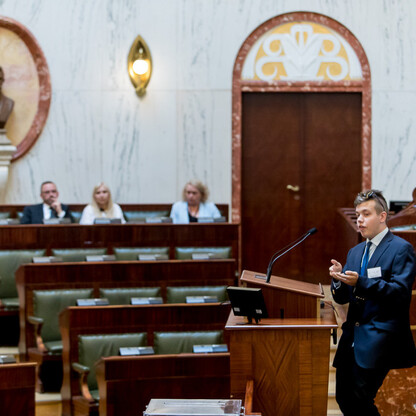 Inauguracyjna Sesja Młodzieżowego Sejmiku Województwa Śląskiego kadencji 2024-2026. fot. Tomasz Żak / UMWS
