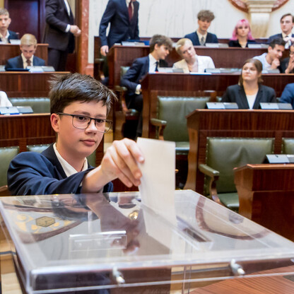 Inauguracyjna Sesja Młodzieżowego Sejmiku Województwa Śląskiego kadencji 2024-2026. fot. Tomasz Żak / UMWS