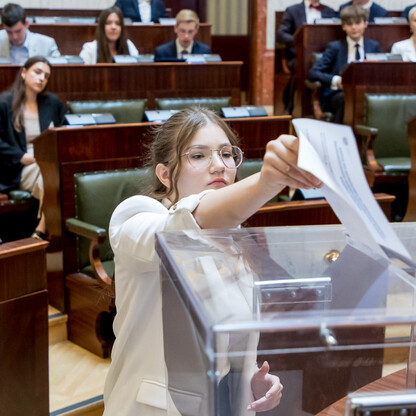 Inauguracyjna Sesja Młodzieżowego Sejmiku Województwa Śląskiego kadencji 2024-2026. fot. Tomasz Żak / UMWS