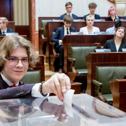 Inauguracyjna Sesja Młodzieżowego Sejmiku Województwa Śląskiego kadencji 2024-2026. fot. Tomasz Żak / UMWS