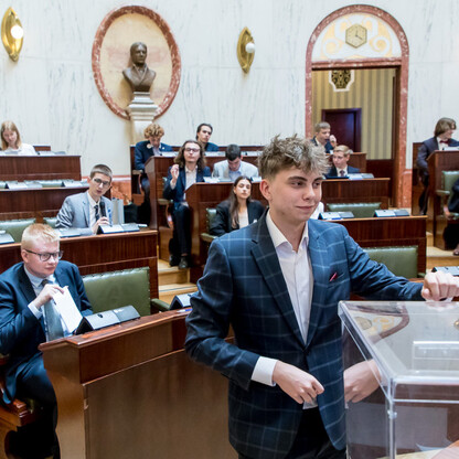 Inauguracyjna Sesja Młodzieżowego Sejmiku Województwa Śląskiego kadencji 2024-2026. fot. Tomasz Żak / UMWS