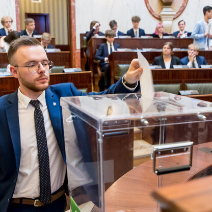 Inauguracyjna Sesja Młodzieżowego Sejmiku Województwa Śląskiego kadencji 2024-2026. fot. Tomasz Żak / UMWS