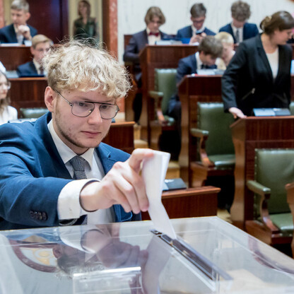 Inauguracyjna Sesja Młodzieżowego Sejmiku Województwa Śląskiego kadencji 2024-2026. fot. Tomasz Żak / UMWS