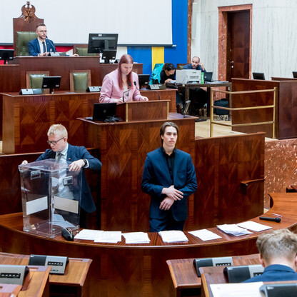 Inauguracyjna Sesja Młodzieżowego Sejmiku Województwa Śląskiego kadencji 2024-2026. fot. Tomasz Żak / UMWS