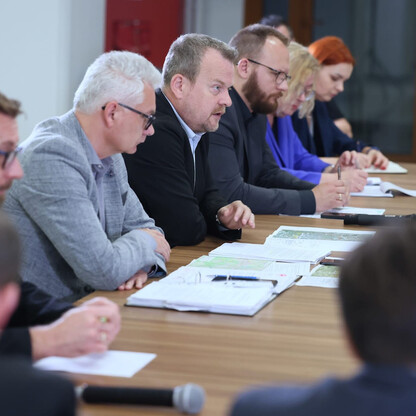 Spotkanie marszałka Wojciecha Saługi nt. DTŚ Wschód. fot. Andrzej Grygiel / UMWS