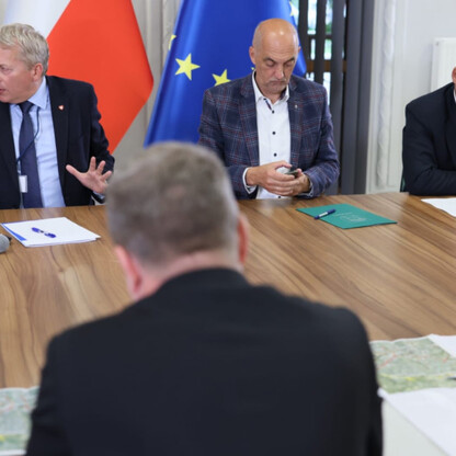 Spotkanie marszałka Wojciecha Saługi nt. DTŚ Wschód. fot. Andrzej Grygiel / UMWS