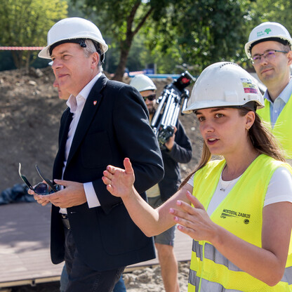 Budowa Kąpieliska Fala w Parku Śląskim. fot. Tomasz Żak / UMWS