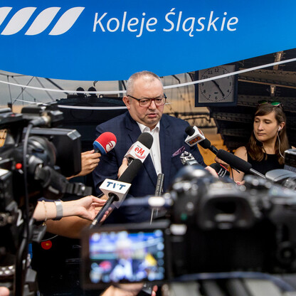 Konferencja prasowa Kolei Śląskich. fot. Tomasz Żak / UMWS