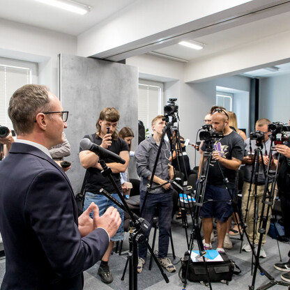 Konferencja prasowa Kolei Śląskich. fot. Tomasz Żak / UMWS