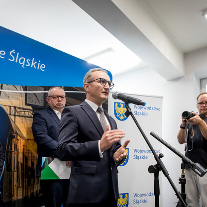 Konferencja prasowa Kolei Śląskich. fot. Tomasz Żak / UMWS