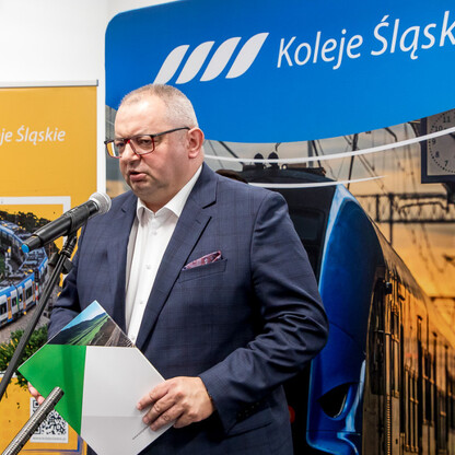 Konferencja prasowa Kolei Śląskich. fot. Tomasz Żak / UMWS