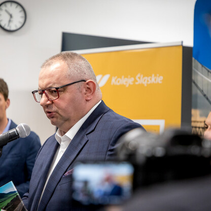 Konferencja prasowa Kolei Śląskich. fot. Tomasz Żak / UMWS