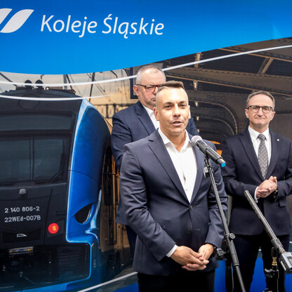Konferencja prasowa Kolei Śląskich. fot. Tomasz Żak / UMWS