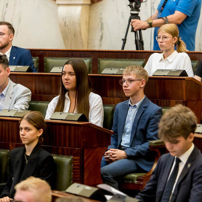Sesja Młodzieżowego Sejmiku Województwa Śląskiego kadencji 2024-2026. fot. Tomasz Żak / UMWS