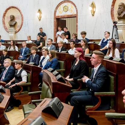 Sesja Młodzieżowego Sejmiku Województwa Śląskiego kadencji 2024-2026. fot. Tomasz Żak / UMWS