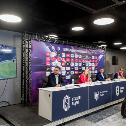 Konferencja prasowa przed finałem TAURON Speedway Euro Championship na Stadionie Śląskim . fot. Tomasz Żaik / UMWS