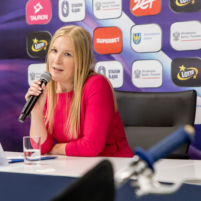 Konferencja prasowa przed finałem TAURON Speedway Euro Championship na Stadionie Śląskim . fot. Tomasz Żaik / UMWS