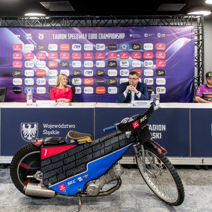 Konferencja prasowa przed finałem TAURON Speedway Euro Championship na Stadionie Śląskim . fot. Tomasz Żaik / UMWS