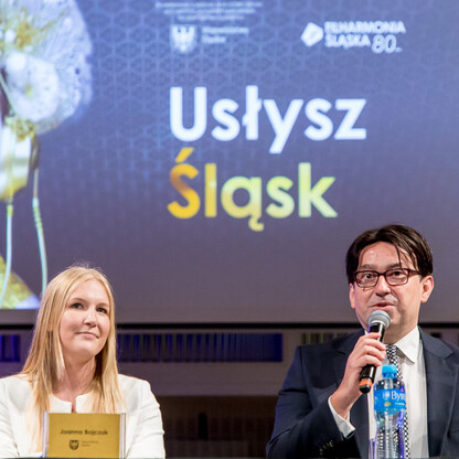 Konferencja prasowa przed rozpoczęciem nowego sezonu  Filharmonii Śląskiej. fot. Tomasz Żak / UMWS