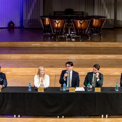 Konferencja prasowa przed rozpoczęciem nowego sezonu  Filharmonii Śląskiej. fot. Tomasz Żak / UMWS