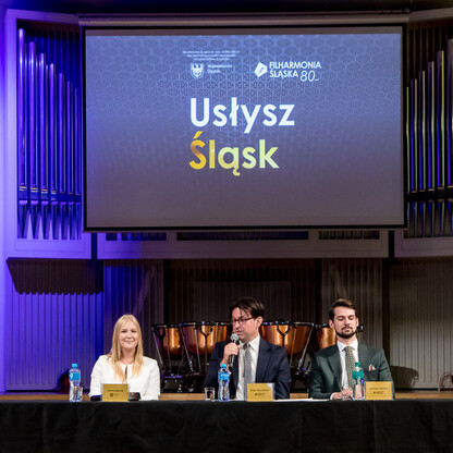 Konferencja prasowa przed rozpoczęciem nowego sezonu  Filharmonii Śląskiej. fot. Tomasz Żak / UMWS