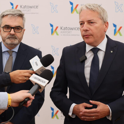 Airport Katowice z multimodalnym węzłem przeładunkowym . fot. Andrzej Grygiel / UMWS