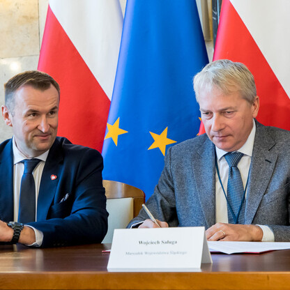 Szpital kliniczny w Gliwicach. Podpisanie listu intencyjnego. fot. Tomasz Żak / UMWS