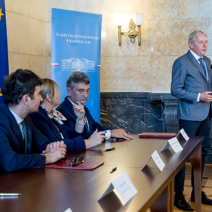 Szpital kliniczny w Gliwicach. Podpisanie listu intencyjnego. fot. Tomasz Żak / UMWS