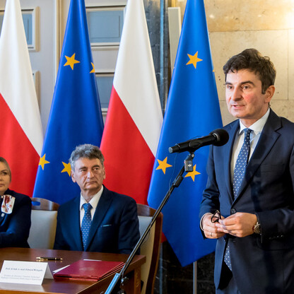 Szpital kliniczny w Gliwicach. Podpisanie listu intencyjnego. fot. Tomasz Żak / UMWS