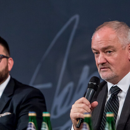Konferencja prasowa dot. V Międzynarodowego Konkursu Wokalistyki Operowej im. Adama Didura . fot. Tomasz Żak / UMWS