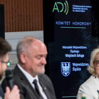 Konferencja prasowa dot. V Międzynarodowego Konkursu Wokalistyki Operowej im. Adama Didura . fot. Tomasz Żak / UMWS