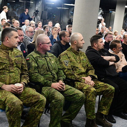 Druga część konferencji „Obrona cywilna w praktyce. Jak zbudować tarczę obywatelską?” fot. Patryk Pyrlik  / UMWS