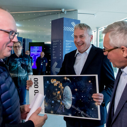 Milionowy gość Planetarium Śląskiego. fot. Tomasz Żak / UMWS