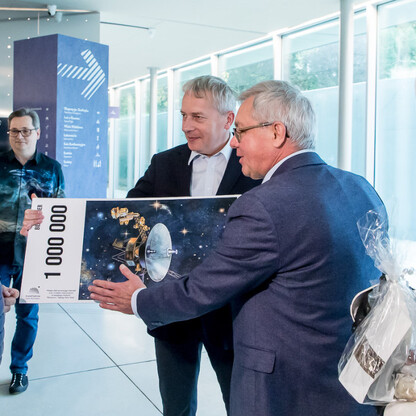Milionowy gość Planetarium Śląskiego. fot. Tomasz Żak / UMWS