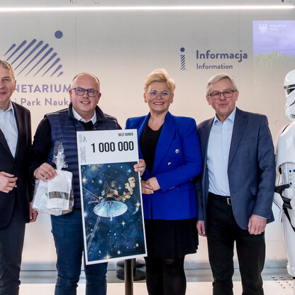 Milionowy gość Planetarium Śląskiego. fot. Tomasz Żak / UMWS