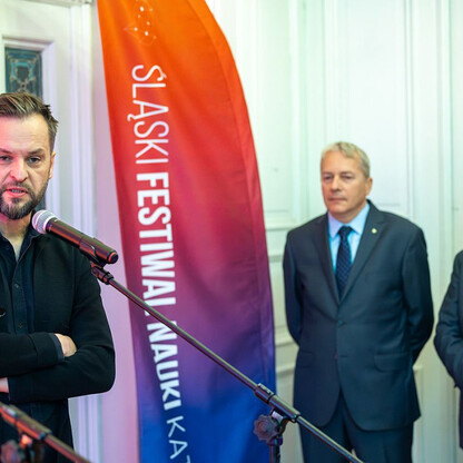 Konferencja prasowa 8. Śląskiego Festiwalu Nauki. fot. Andrzej Grygiel / UMWS