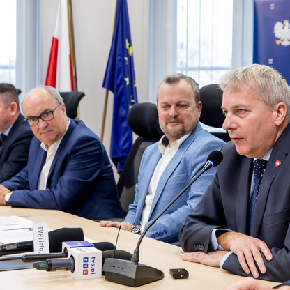 Podpisanie porozumienia na projekt i budowę węzła Klimontów na S1 w Sosnowcu. fot. Tomasz Żak / UMWS