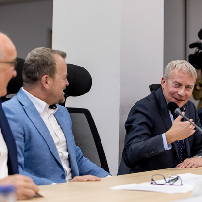 Podpisanie porozumienia na projekt i budowę węzła Klimontów na S1 w Sosnowcu. fot. Tomasz Żak / UMWS