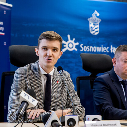 Podpisanie porozumienia na projekt i budowę węzła Klimontów na S1 w Sosnowcu. fot. Tomasz Żak / UMWS