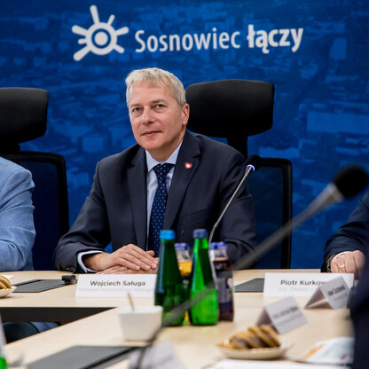 Podpisanie porozumienia na projekt i budowę węzła Klimontów na S1 w Sosnowcu. fot. Tomasz Żak / UMWS