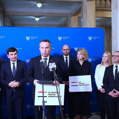 Briefing dot. uchwalenia roku 2025 Rokiem Tragedii Górnośląskiej. fot. Andrzej Grygiel / UMWS