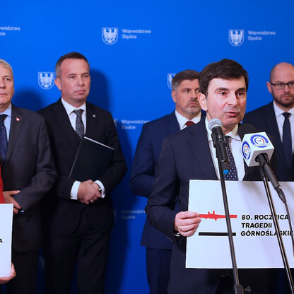 Briefing dot. uchwalenia roku 2025 Rokiem Tragedii Górnośląskiej. fot. Andrzej Grygiel / UMWS