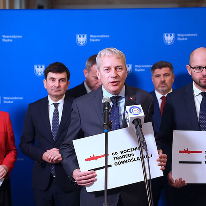 Briefing dot. uchwalenia roku 2025 Rokiem Tragedii Górnośląskiej. fot. Andrzej Grygiel / UMWS