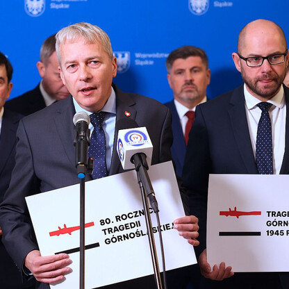 Briefing dot. uchwalenia roku 2025 Rokiem Tragedii Górnośląskiej. fot. Andrzej Grygiel / UMWS