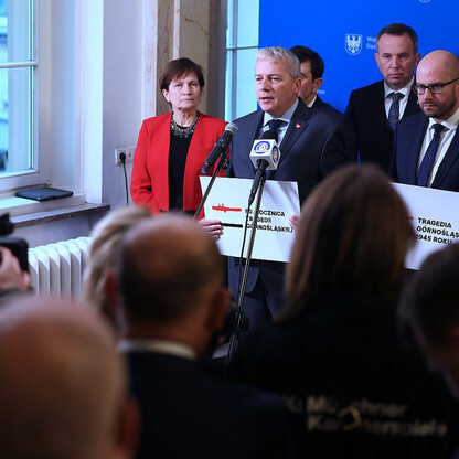 Briefing dot. uchwalenia roku 2025 Rokiem Tragedii Górnośląskiej. fot. Andrzej Grygiel / UMWS