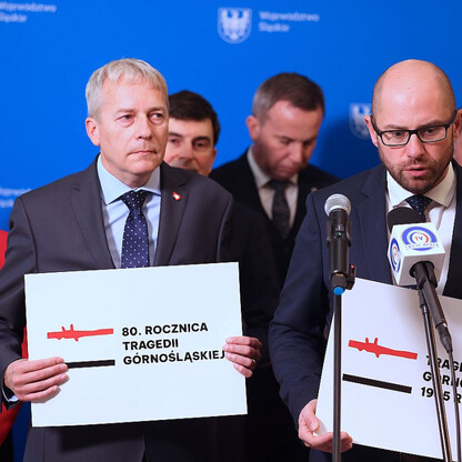 Briefing dot. uchwalenia roku 2025 Rokiem Tragedii Górnośląskiej. fot. Andrzej Grygiel / UMWS