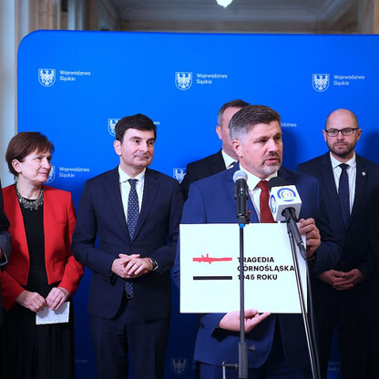 Briefing dot. uchwalenia roku 2025 Rokiem Tragedii Górnośląskiej. fot. Andrzej Grygiel / UMWS